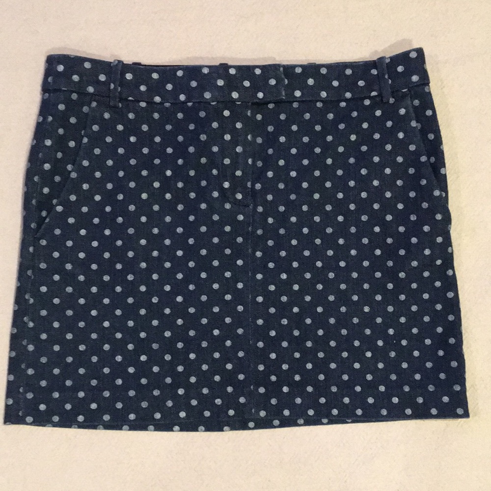 J. Crew Denim Polka Dot Mini 4